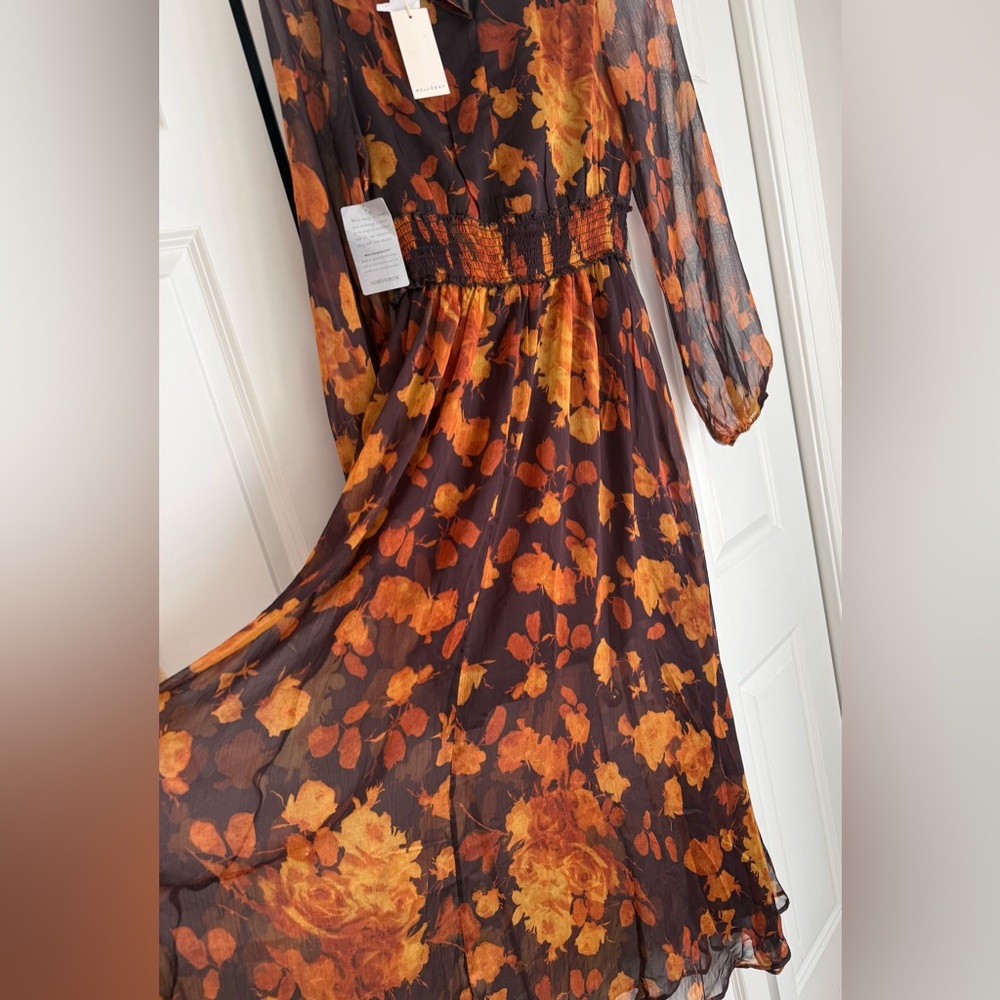 Nordstrom Autumn Floral Long Sleeve Dress - Picture 5 of 6